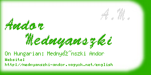 andor mednyanszki business card